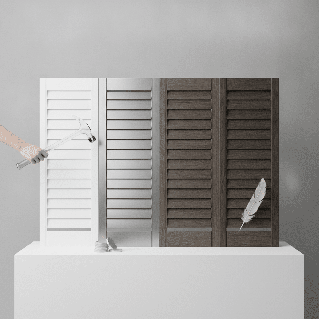 Aluminium vs PVC Shutters: Comparing Strength, Cost, and Aesthetics